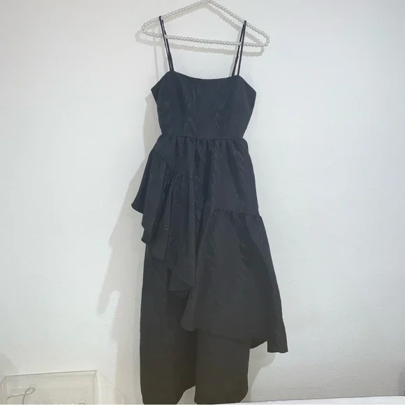Kate spade Elegant Black Tiered Dress spaghetti strap xxs new with tags - Picture 2 of 8